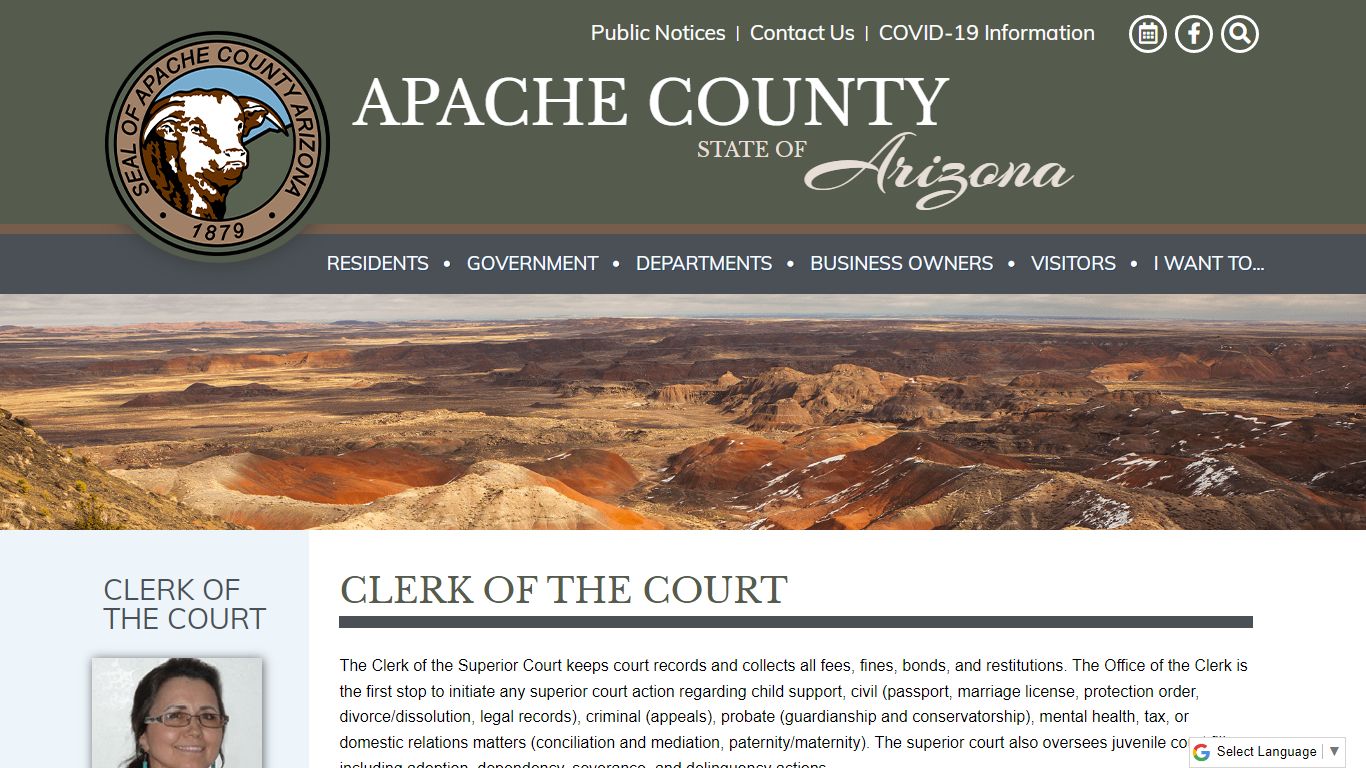 Apache County - Clerk of the Court